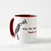 Black Crow Illustration - Design der Kunst im goti Tasse (Vorderseite Links)