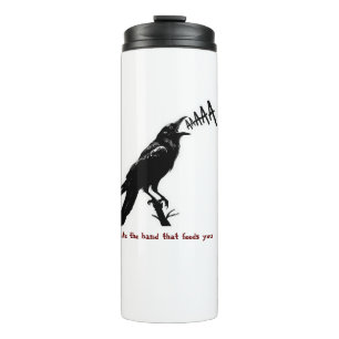 Black Crow Illustration - Design der Kunst im goti Thermosbecher