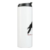 Black Crow Illustration - Design der Kunst im goti Thermosbecher (Nach links gedreht)