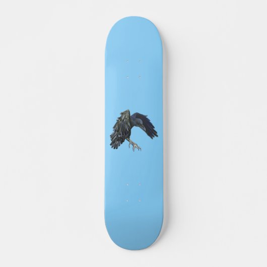 Black Crow Master of Time Illustration Sky Blue Skateboard (Vorne)