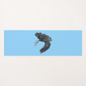 Black Crow Master of Time Illustration Sky Blue Yogamatte (Vorderseite (Horizontal))