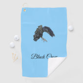 Black Crow Master of Time Personalisiert Sky Blue Golfhandtuch (Insitu)