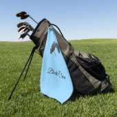 Black Crow Master of Time Personalisiert Sky Blue Golfhandtuch (Gras)