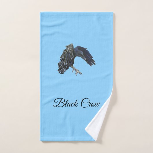 Black Crow Master of Time Personalisiert Sky Blue Handtuch (Handtuch)