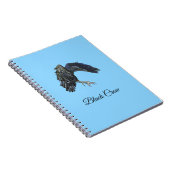 Black Crow Master of Time Personalisiert Sky Blue Notizblock (Rechte Seite)