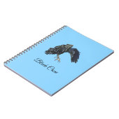 Black Crow Master of Time Personalisiert Sky Blue Notizblock (Linke Seite)