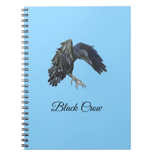 Black Crow Master of Time Personalisiert Sky Blue Notizblock (Vorderseite)