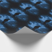 Black Crow mit Runen Dark Goth Style Geschenkpapier (Ecke)