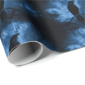 Black Crow mit Runen Dark Goth Style Geschenkpapier (Rolleneckpunkt)