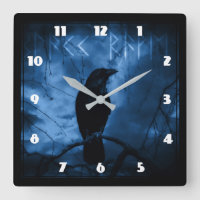 Black Crow mit Runen Dark Goth Style