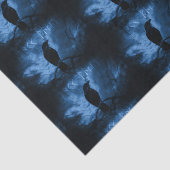 Black Crow mit Runen Dark Goth Style Seidenpapier (Ausschnitt)