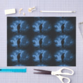 Black Crow mit Runen Dark Goth Style Seidenpapier (Handwerk)