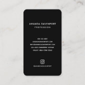 Black Crow mit Runen Dark Goth Style Visitenkarte (Rückseite)