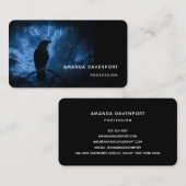 Black Crow mit Runen Dark Goth Style Visitenkarte (Vorne/Hinten)