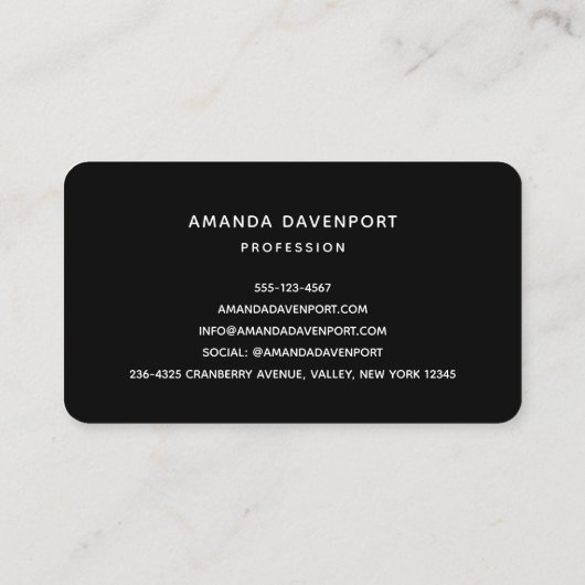 Black Crow mit Runen Dark Goth Style Visitenkarte (Rückseite)