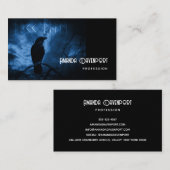 Black Crow mit Runen Dark Goth Style Visitenkarte (Vorne/Hinten)