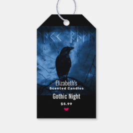 Black Crow mit Runes Dark Goth Style Shop Geschenkanhänger