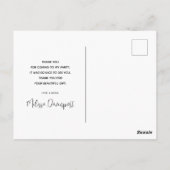 Black Crow mit Runes Dark Goth Style Vielen Dank Postkarte (Rückseite)