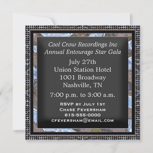 Black Crow-Party Einladung (Rückseite)