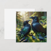 Black Crow Raven Bird Art (Vorne/Hinten)