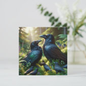 Black Crow Raven Bird Art (Stehend Vorderseite)