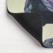 Black Crow Raven Mouse Pad Original Wasserfarbe Mousepad (Ecke)