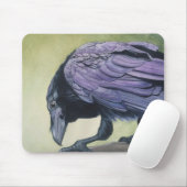 Black Crow Raven Mouse Pad Original Wasserfarbe Mousepad (Mit Mouse)