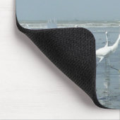 Black Crow und White Cranes: Ein Kontrast in der N Mousepad (Ecke)