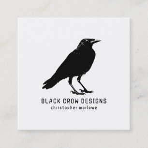 Black Crow-Visitenkarte Quadratische Visitenkarte