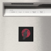 Black Crow Witchcraft Occult Gothic Creepy Hallowe Magnet (In Situ (Geschirrspüler))
