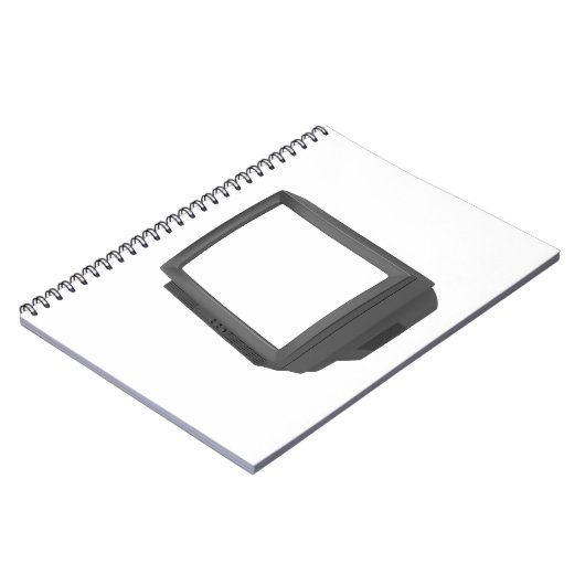 Black CRT TV Notizblock (Linke Seite)