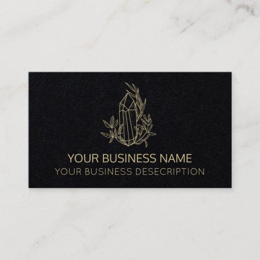 Black Crystal Social Media Business Card Visitenkarte (Vorderseite)