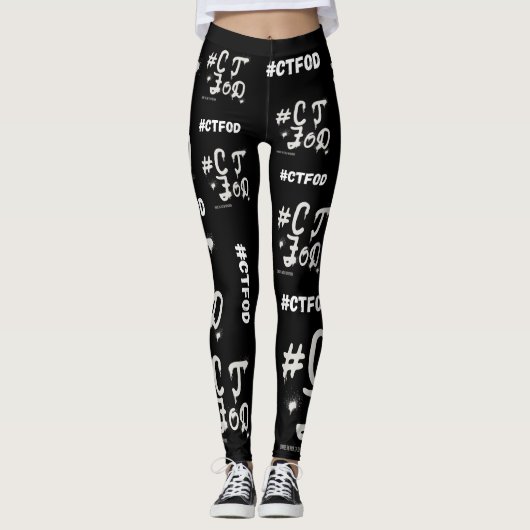 Black #CTFOD spraypaint Leggings (Vorderseite)