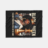 Black Culture Black Queen Schach Empowerment Black Fleecedecke (Vorderseite (Horizontal))