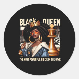 Black Culture Black Queen Schach Empowerment Black Runder Aufkleber