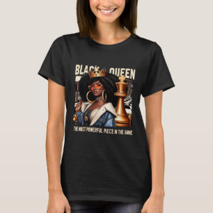 Black Culture Black Queen Schach Empowerment Black T-Shirt
