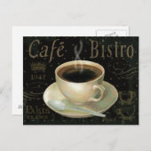 Black Cup of Coffee Postkarte (Vorne/Hinten)