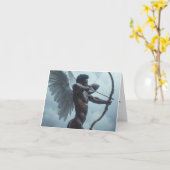Black Cupid - Happy Valentine's Day Card Karte (Gelbe Blume)
