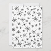 Black Curved Frame Snowflake Foto Feiertagskarte (Rückseite)
