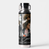 Black Custom 3 Fotos Collage Beste Mama je Trinkflasche (Rückseite)