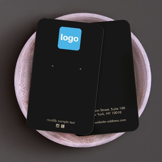 BLACK Custom Add Logo Earring