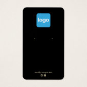 BLACK Custom Add Logo Earring (Vorderseite)