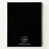 Black Custom Business Logo Promotional Branding Notizblock (Rückseite)