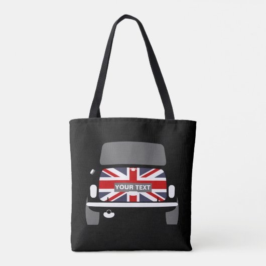 Black Custom Classic UK Mini Auto Tote Bag Tasche (Rückseite)