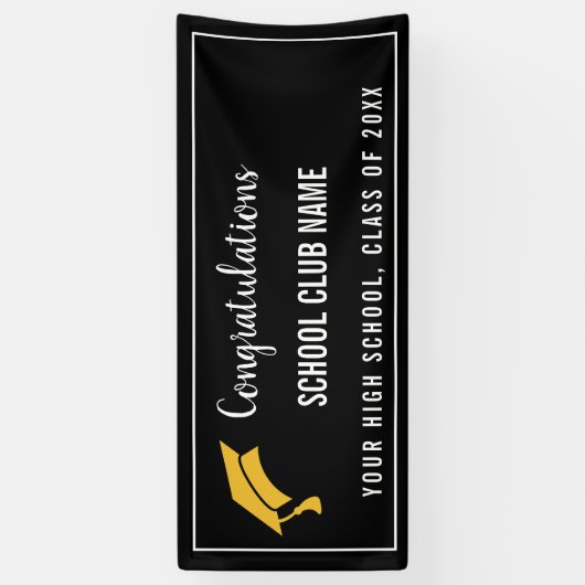 Black Custom Club Abschluss Banner (Vertikal)