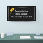 Black Custom Club Graduation Banner (Messe)