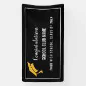 Black Custom Club Graduation Banner (Vertikal)