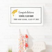Black Custom Club Graduation Banner (Insitu)