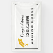 Black Custom Club Graduation Banner (Vertikal)