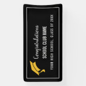 Black Custom Club Graduation Banner (Vertikal)